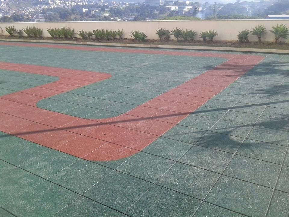 Piso de borracha reciclado para Play Ground c/ 15, 20, 25 e 30 mm